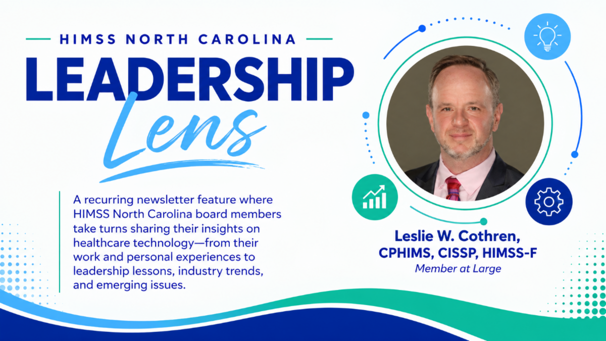 Leadership Lens - NCHIMSS September 2026 Newsletter Graphic